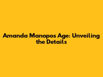 Amanda Manopo's Age: Unveiling the Details