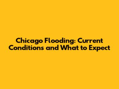 Chicago Flooding: Current Conditions and What to Expect