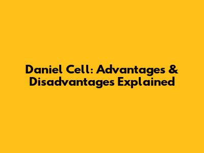 Daniel Cell: Advantages & Disadvantages Explained