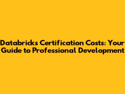 Databricks Certification Costs: Your Guide to Professional Development