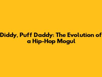 Diddy, Puff Daddy: The Evolution of a Hip-Hop Mogul