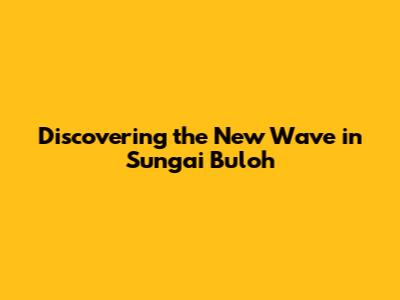Discovering the New Wave in Sungai Buloh