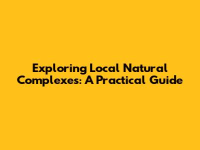 Exploring Local Natural Complexes: A Practical Guide