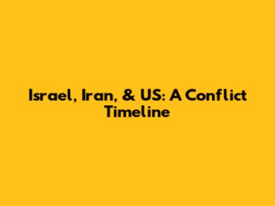 Israel, Iran, & US: A Conflict Timeline