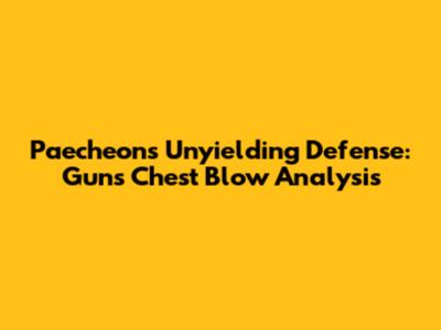 Paecheon's Unyielding Defense: Gun's Chest Blow Analysis