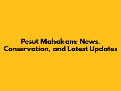 Pesut Mahakam: News, Conservation, and Latest Updates