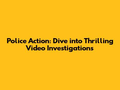 Police Action: Dive into Thrilling Video Investigations