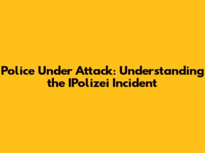 Police Under Attack: Understanding the IPolizei Incident