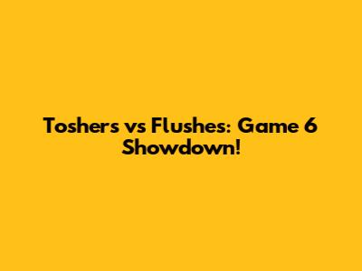 Toshers vs Flushes: Game 6 Showdown!